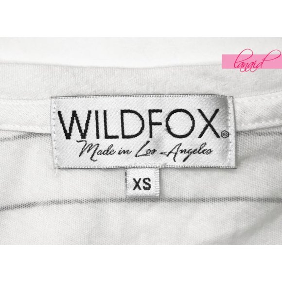 NEW Wildfox Triceratops Stellar Stripe Crew Dinosaur Distressed Destroyed Top XS - Picture 7 of 9